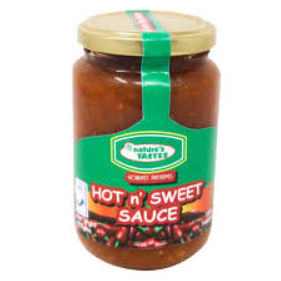 NATURES TASTES HOT N SWEET SAUCE 425G
